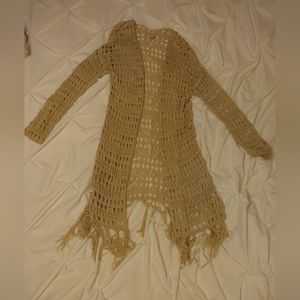 Crochet open sweater